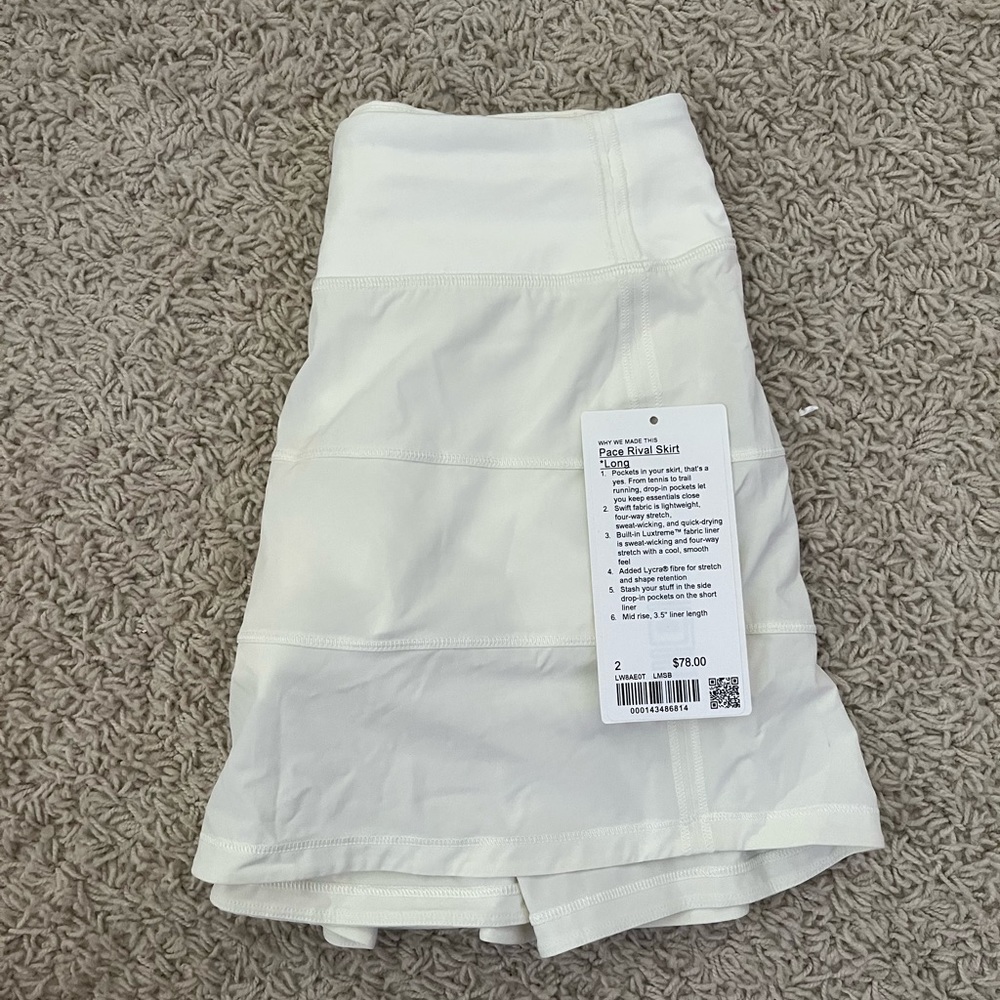 Lululemon Pace Rival Skirt Long Lemon Sorbet